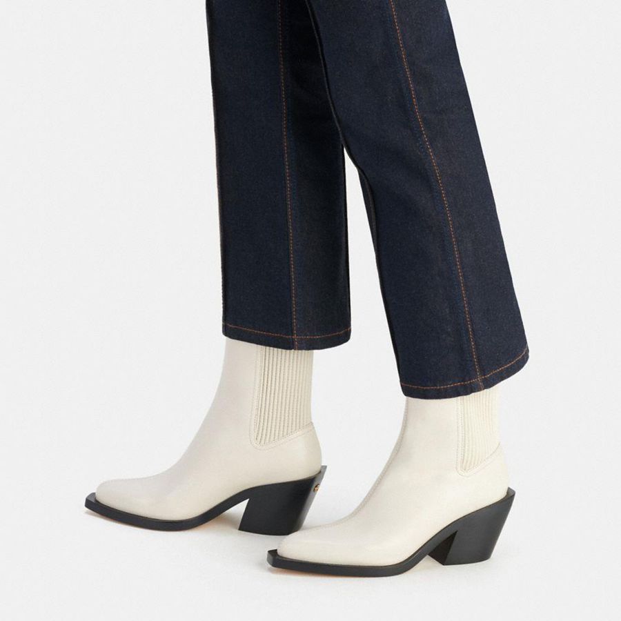 Botas COACH Prestynie Feminino Branco | 60894ASWV