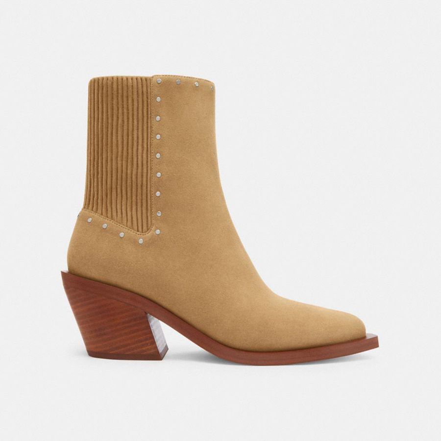 Botas COACH Prestynie With Rivets Feminino Marrom | 23169IWME