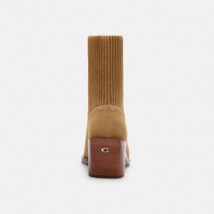 Botas COACH Prestynie With Rivets Feminino Marrom | 23169IWME