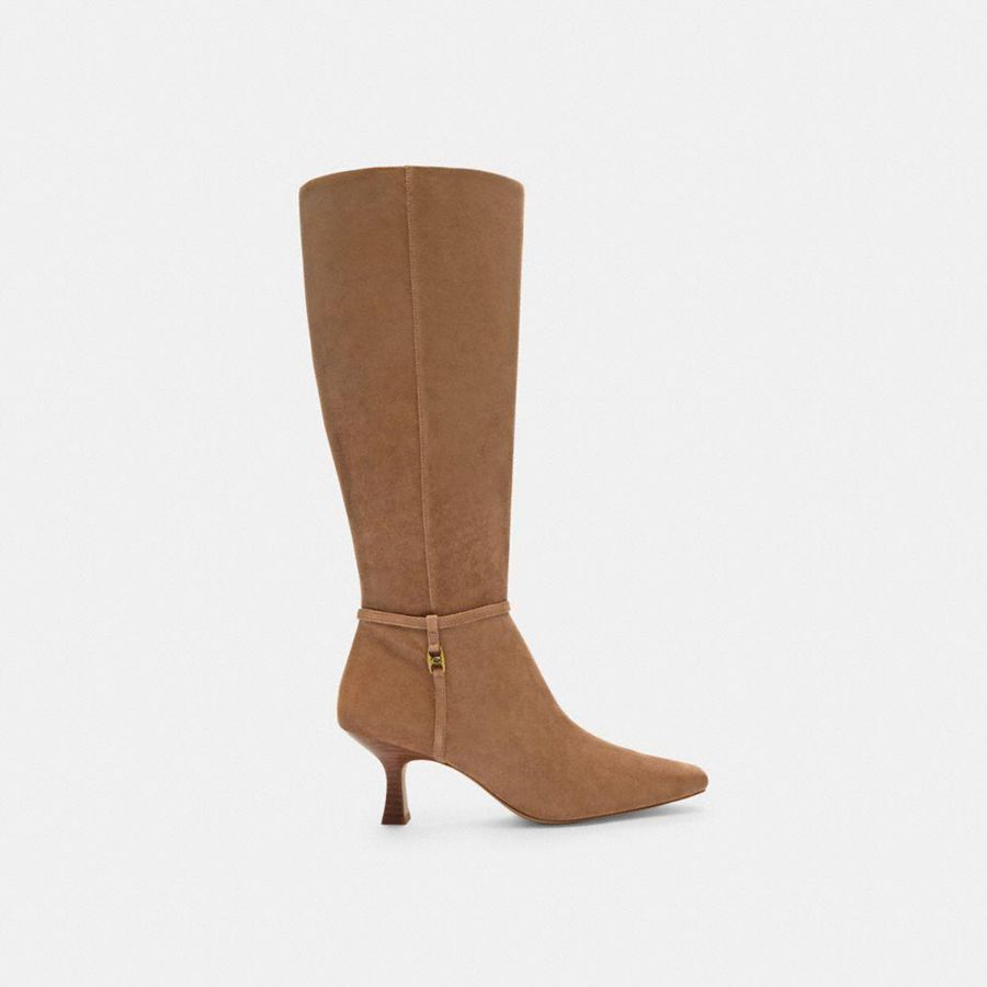 Botas COACH Raquel Extended Calf Feminino Marrom | 31096MZBC