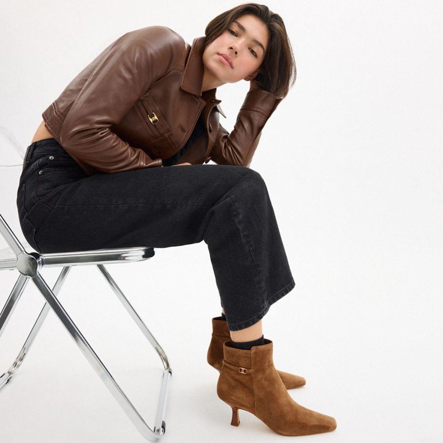 Botas COACH Rebeccaie Feminino Marrom | 21349GJZU