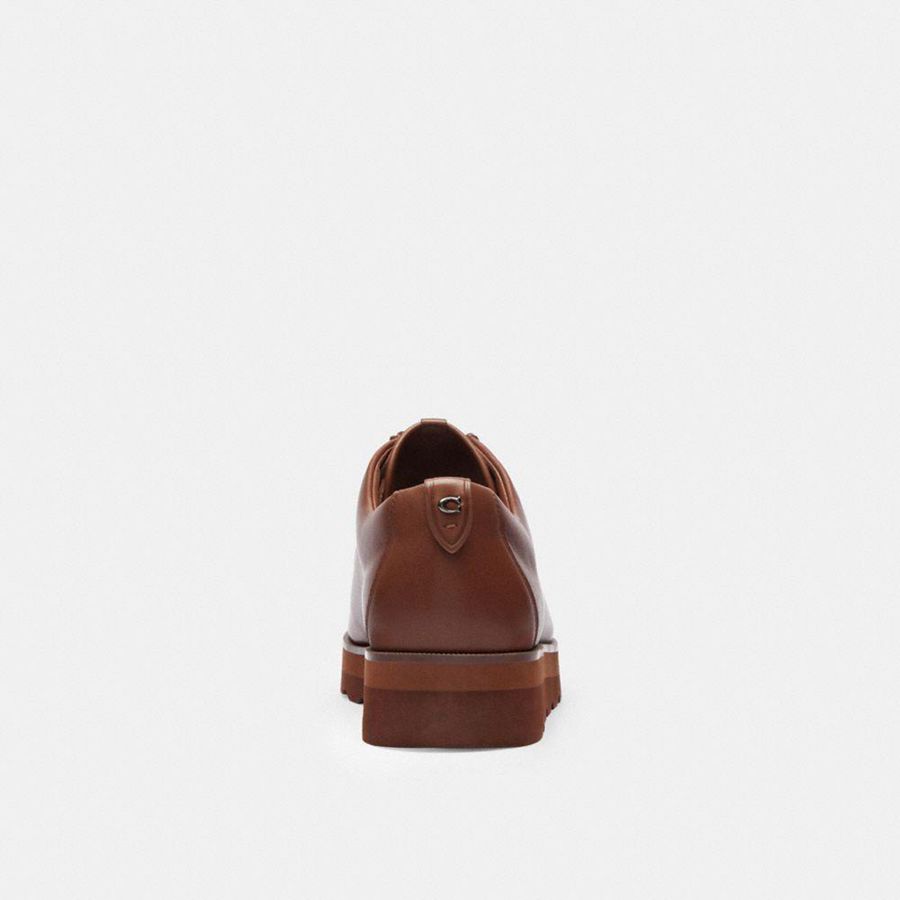 Botas COACH Scott Apron Toe In Signature Jacquard Masculino Marrom | 47981ICQH
