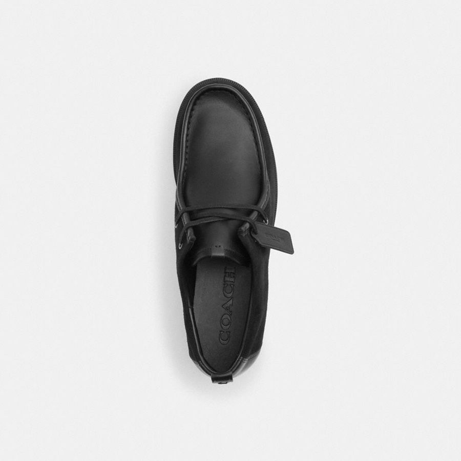 Botas COACH Scott Apron Toe Masculino Pretas | 93072FDOZ