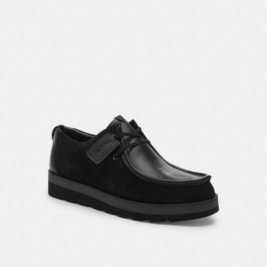 Botas COACH Scott Apron Toe Masculino Pretas | 93072FDOZ