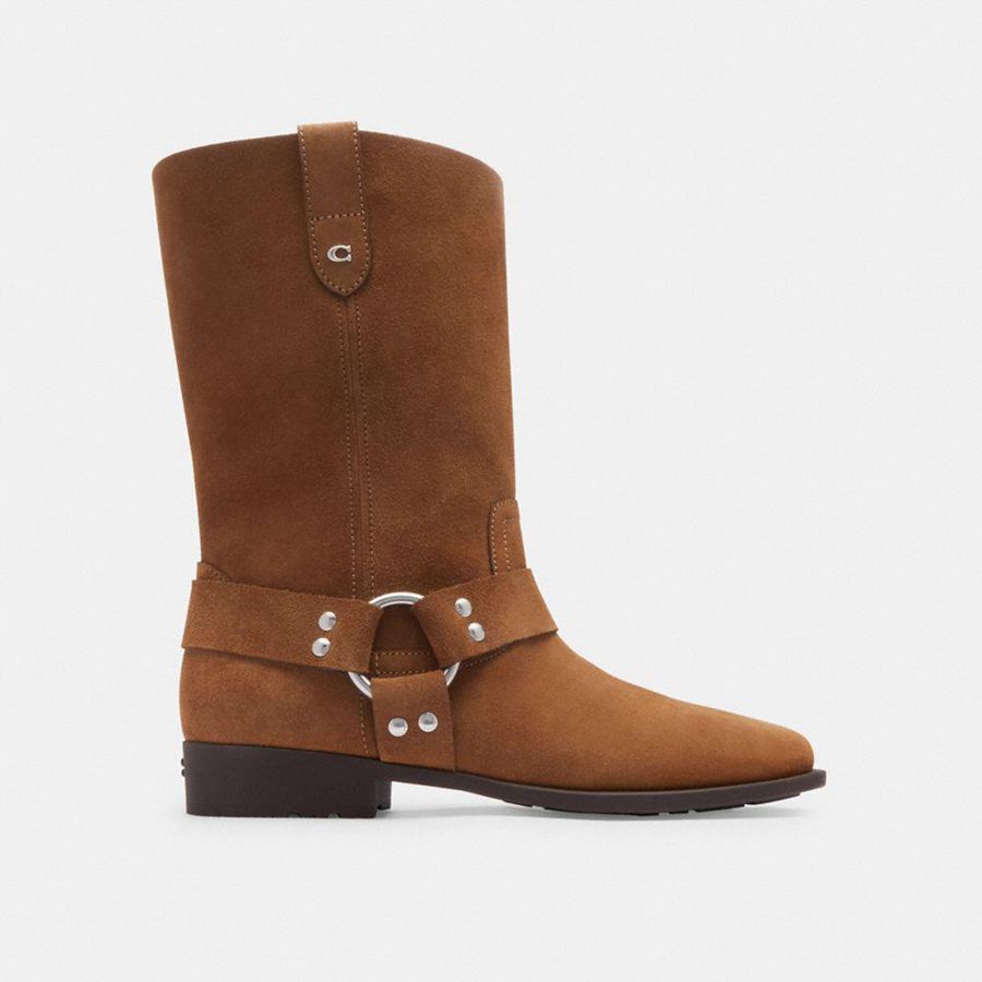 Botas COACH Tara Biker Feminino Marrom | 05614OMVB