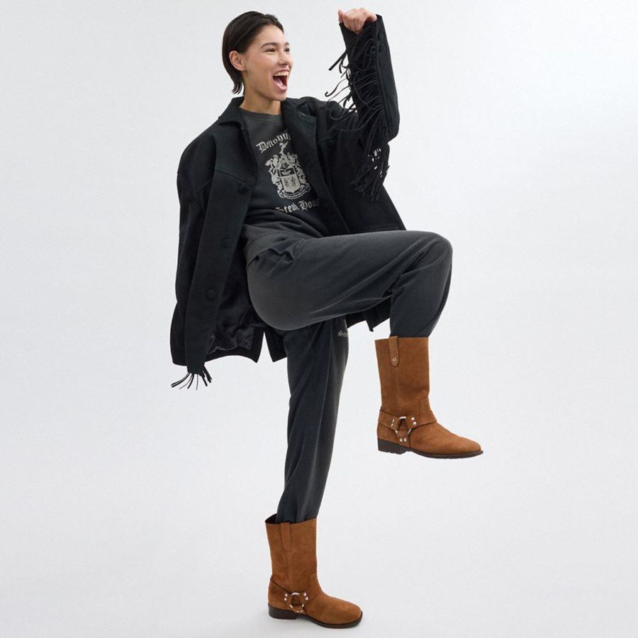 Botas COACH Tara Biker Feminino Marrom | 05614OMVB