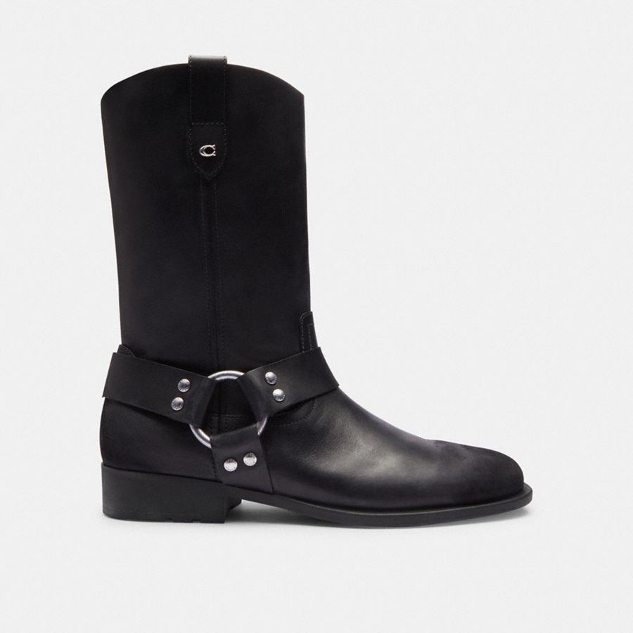Botas COACH Tara Biker Feminino Pretas | 56103DZIH