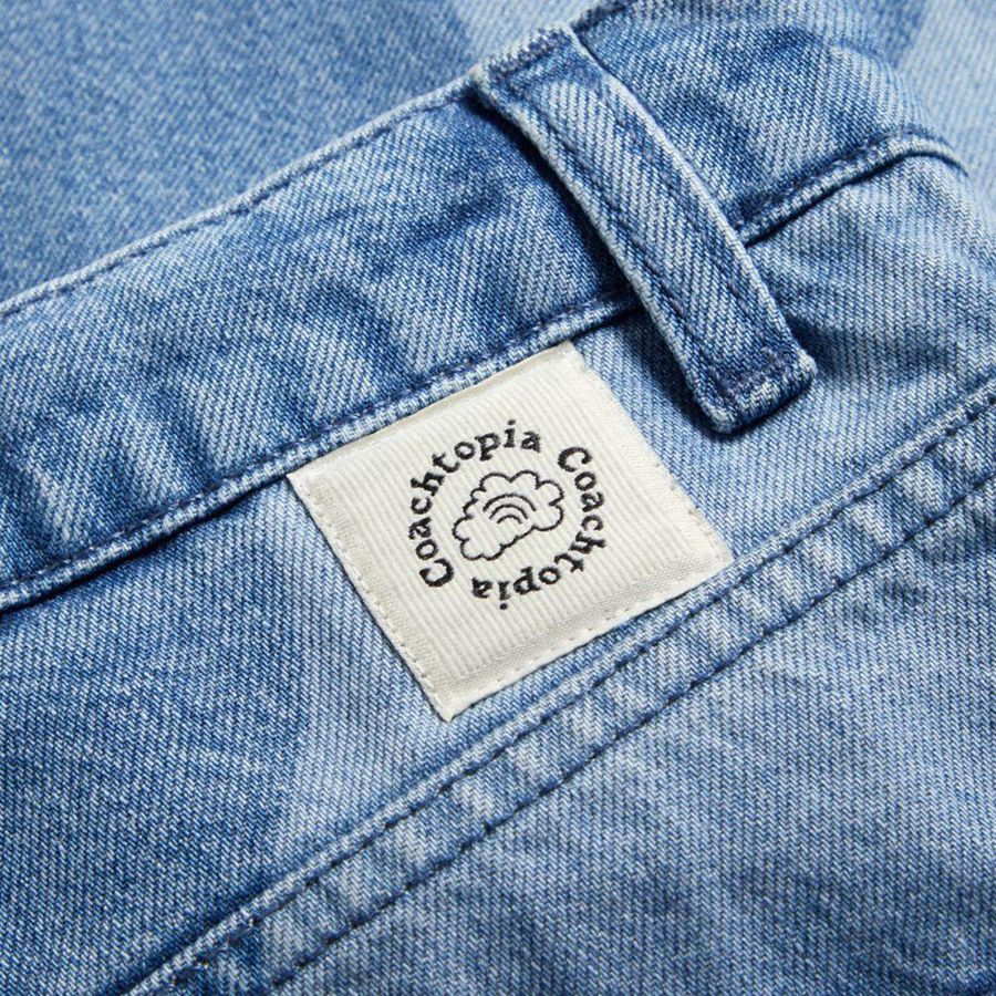 Calças COACH Cargo With Wavy Wash Feminino Azuis | 72530DXWB
