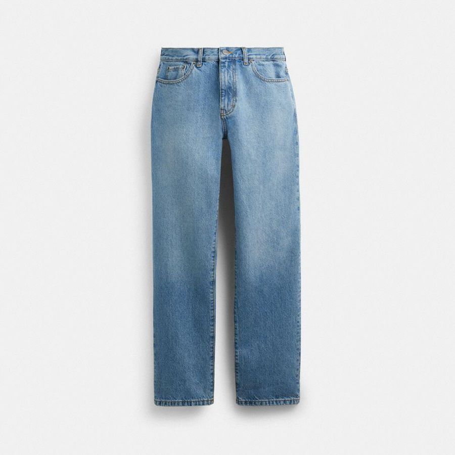 Calças COACH Denim Jeans Masculino Azuis | 94675JCPB