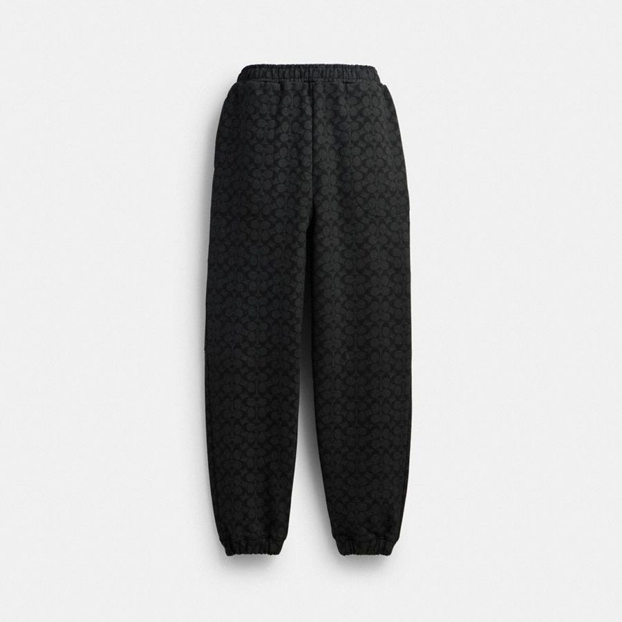 Calças COACH Essential Signature Joggers Masculino Cinzentas | 38546RZBX