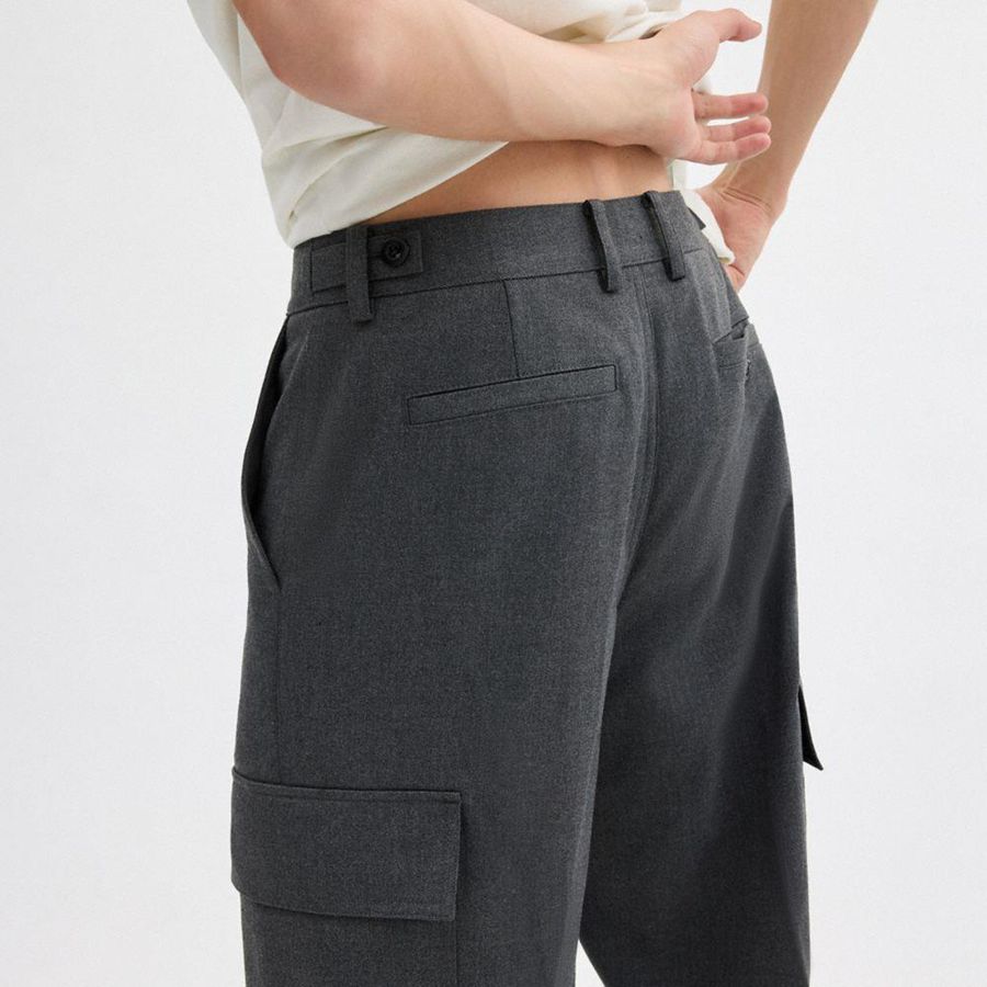 Calças COACH Tailored Feminino Cinzentas | 46392MXIE