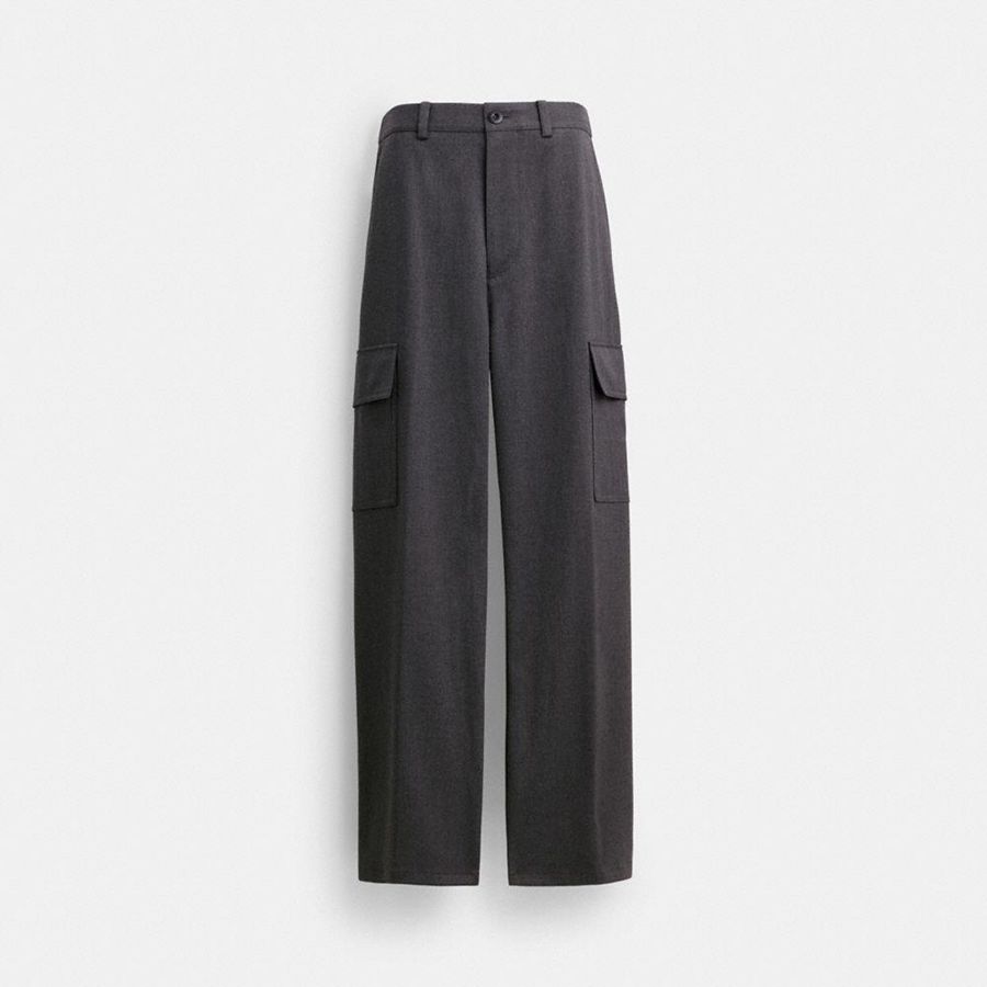 Calças COACH Tailored Feminino Cinzentas | 46392MXIE