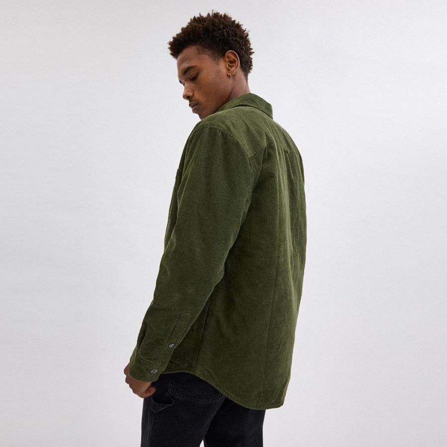 Camisa COACH Corduroy Jacket Masculino Verde Oliva | 89312AONI