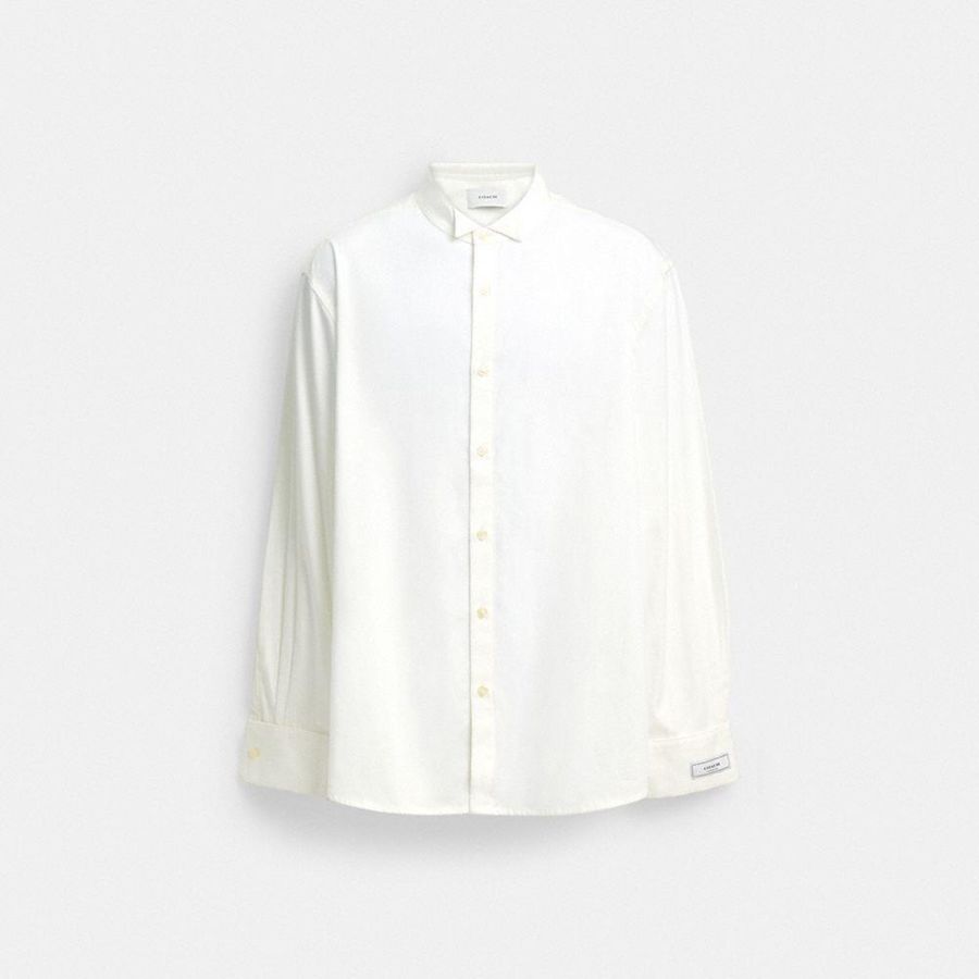 Camisa COACH Tuxedo Masculino Branco | 29630JIUB