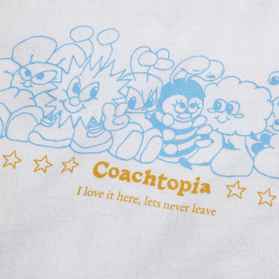 Camiseta COACH Cropped With Coachtopia Creatures Print Feminino Branco | 45623AVBC