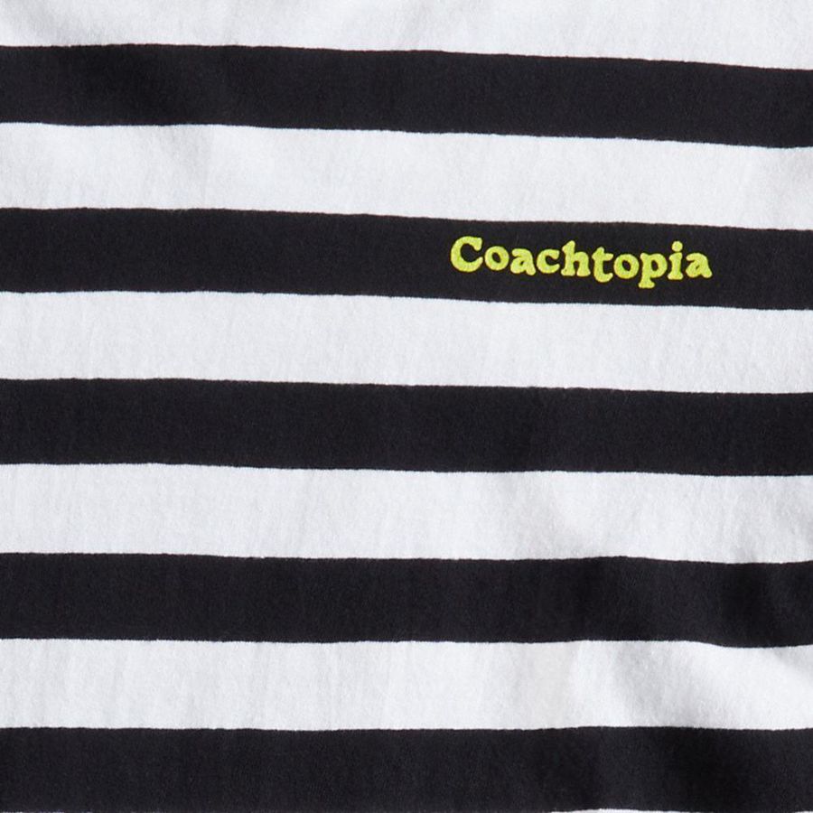 Camiseta COACH Long Sleeve With Stripe Pattern Masculino Pretas | 08159IAKT