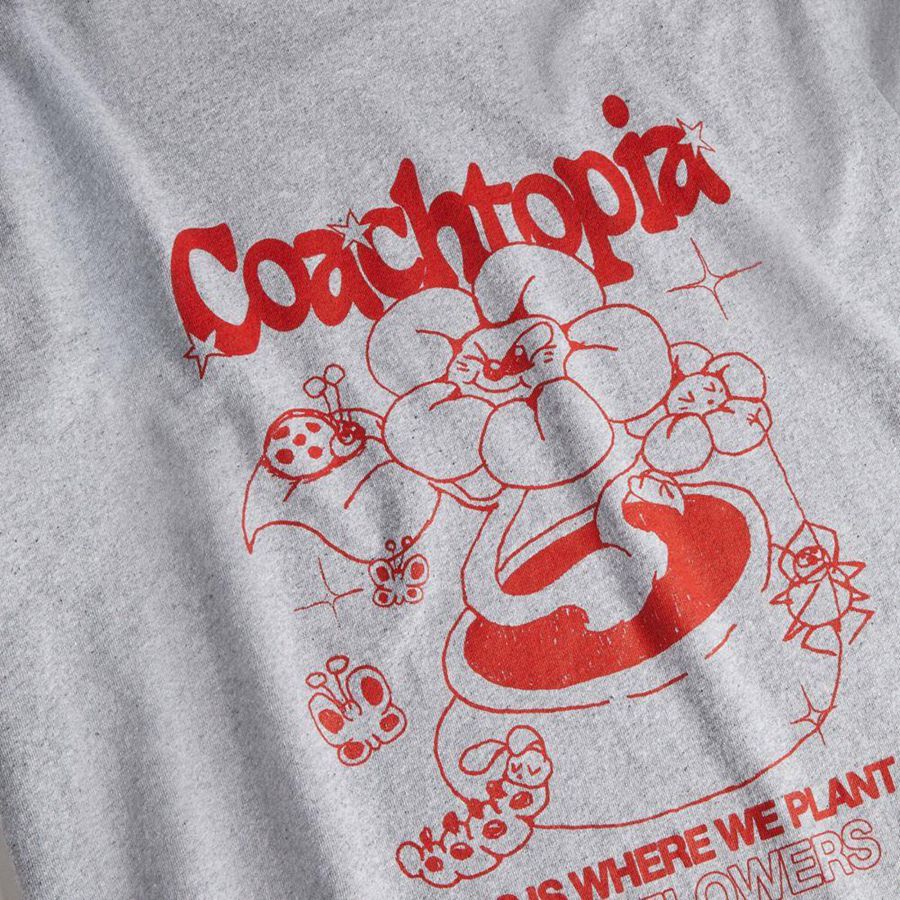 Camiseta COACH Relaxed With Flower Pot Print Masculino Cinzentas | 39265HPTY