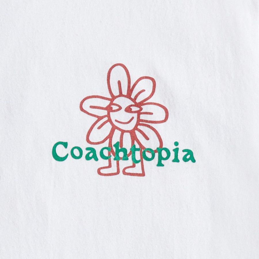 Camiseta COACH Relaxed With Flower Print Masculino Branco | 17354GDBW