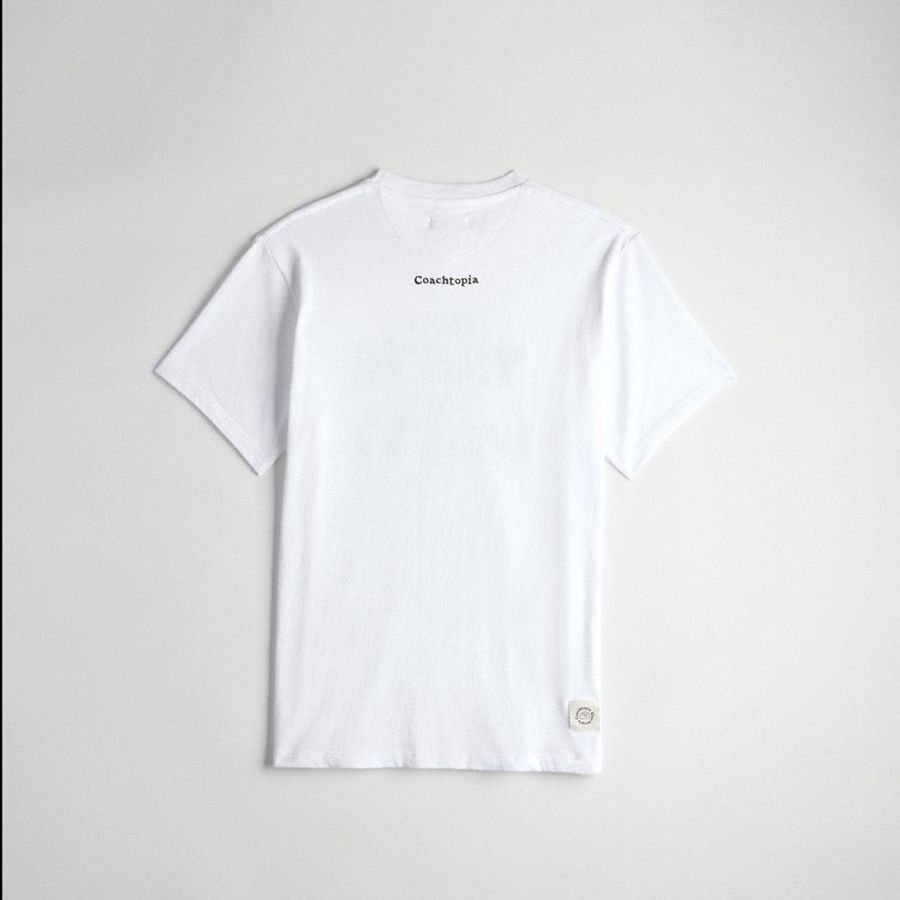 Camiseta COACH Relaxed With Wasty Print Masculino Branco | 43962VACS