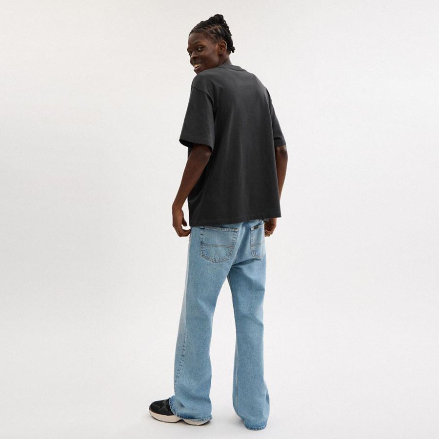 Camiseta COACH Rexy Relaxed Fit In Organic Cotton Masculino Pretas | 67529PKFY