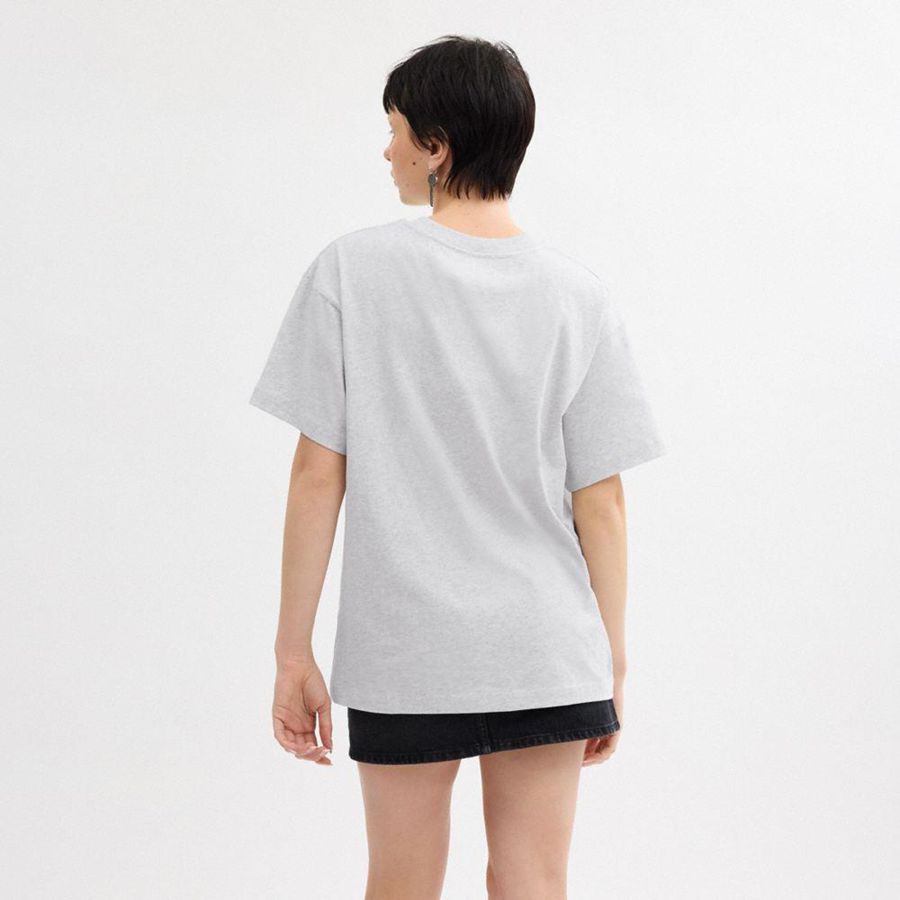Camiseta COACH X Popeye Masculino Branco | 29018HIJF