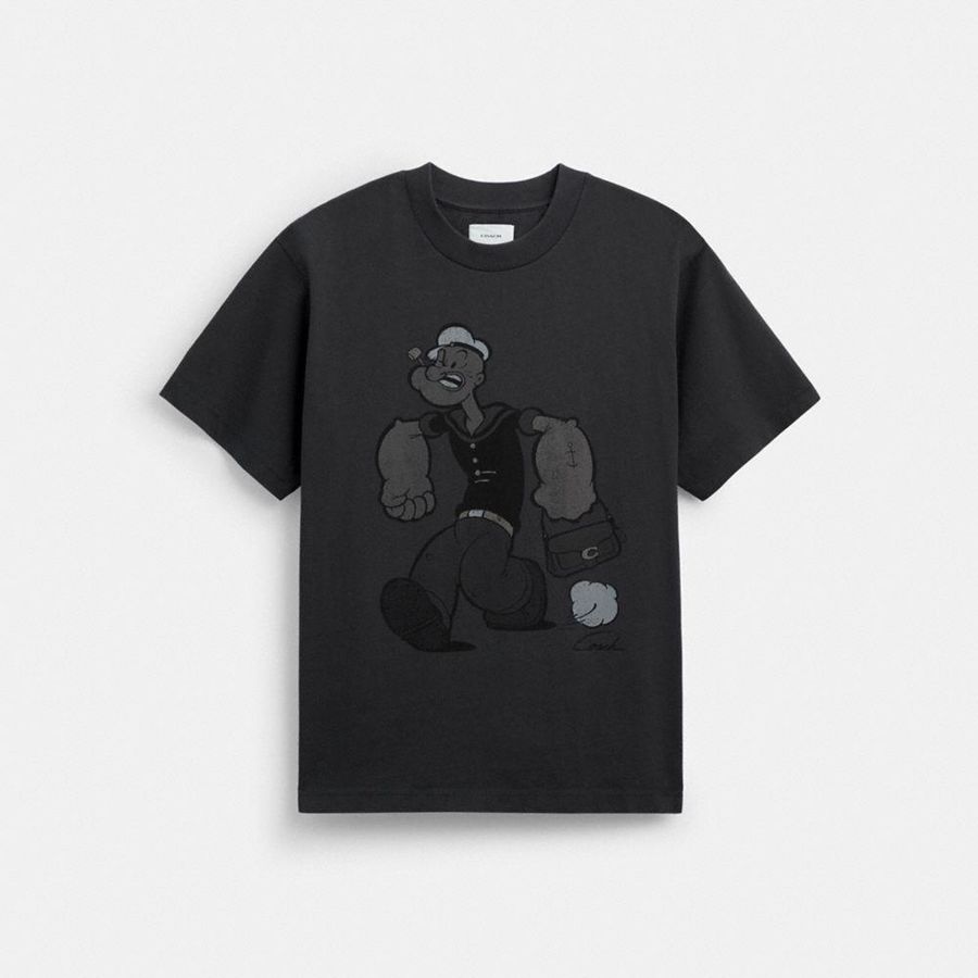 Camiseta COACH X Popeye Relaxed Masculino Pretas | 09248XWUN
