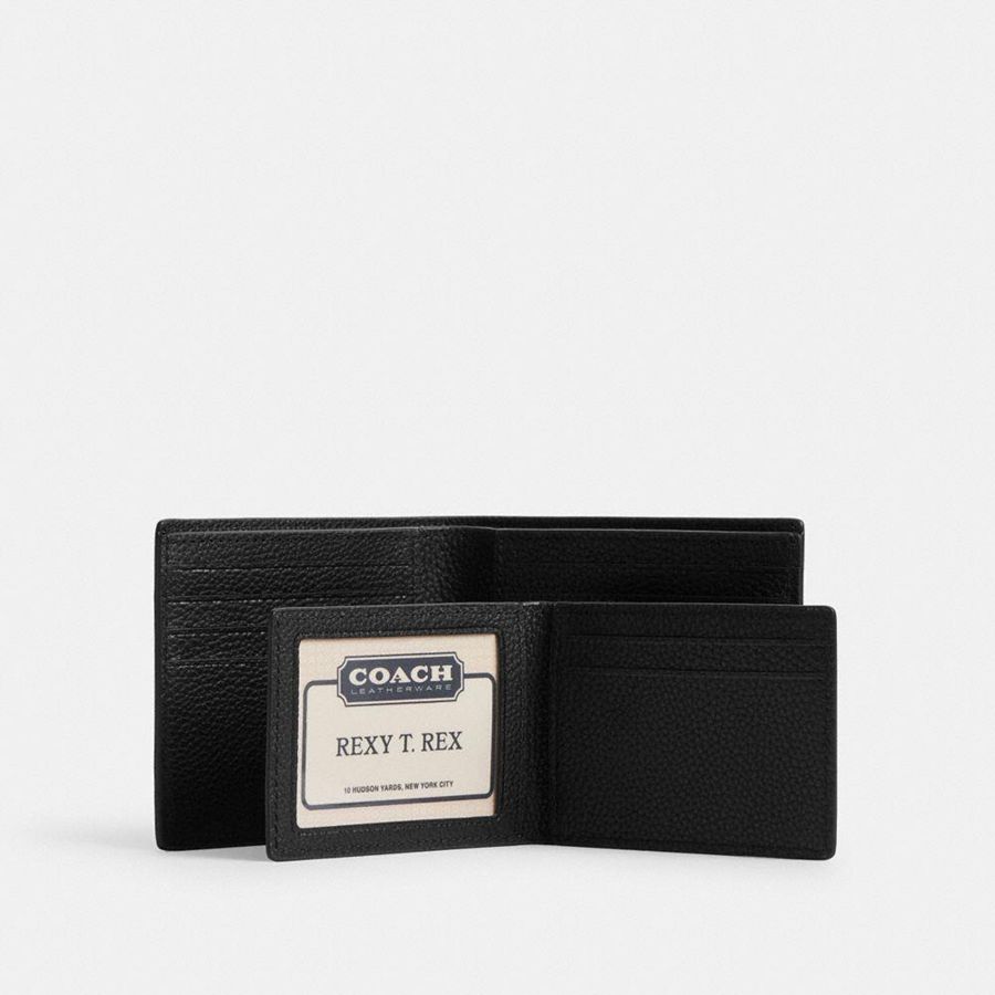 Carteira COACH 3 In 1 In Signature Leather Masculino Pretas | 48670DVOF