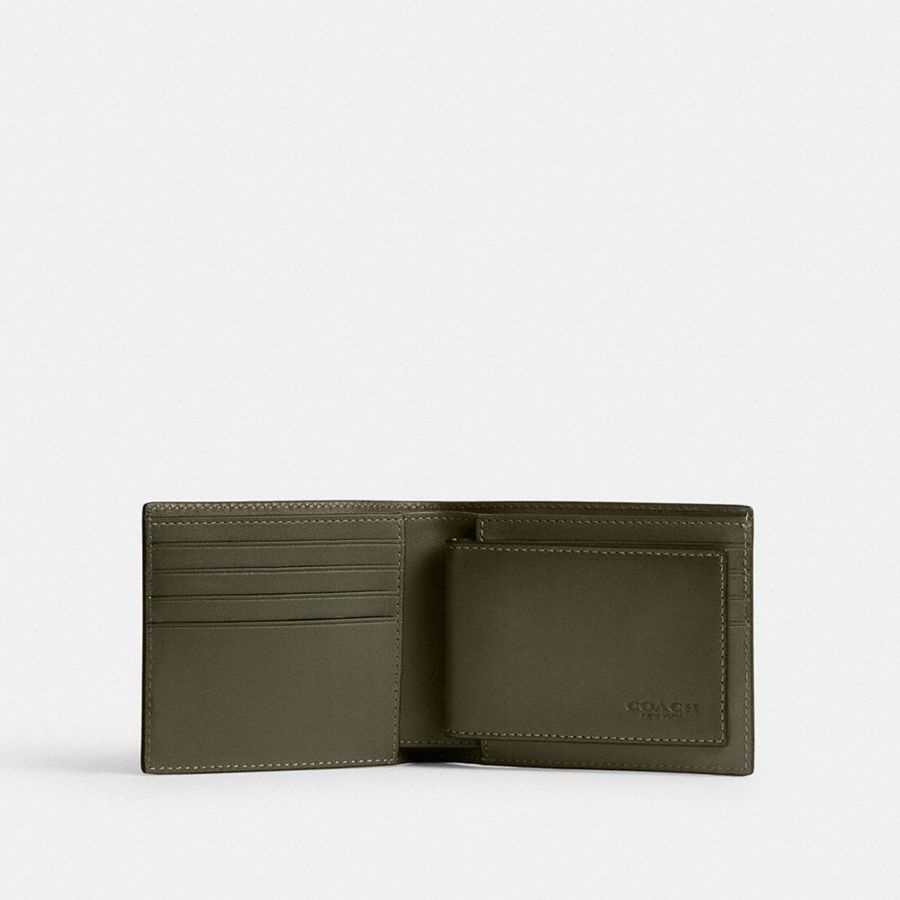 Carteira COACH 3 In 1 Masculino Verdes | 96851YRTA