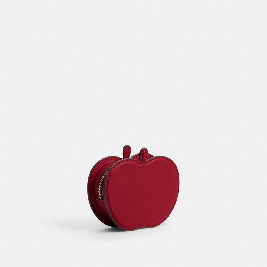 Carteira COACH Apple Coin Purse Feminino Vermelhas | 52984CFAN