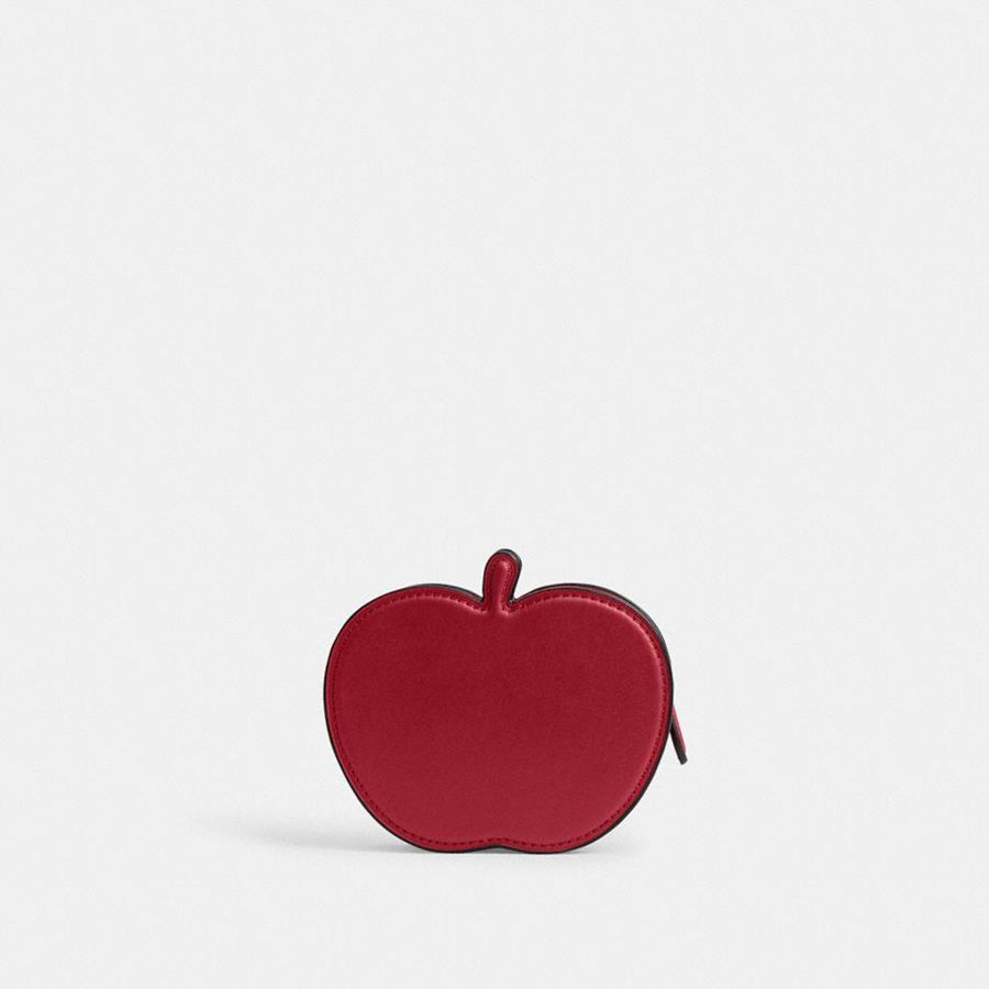 Carteira COACH Apple Coin Purse Feminino Vermelhas | 52984CFAN