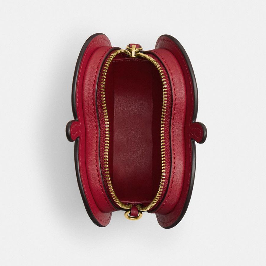 Carteira COACH Apple Coin Purse Feminino Vermelhas | 52984CFAN