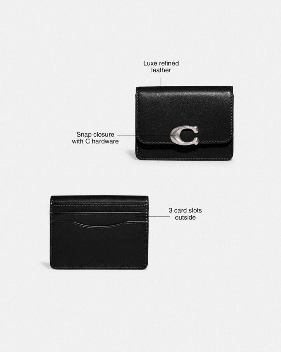 Carteira COACH Bandit Card Case Feminino Branco | 17689ALFU