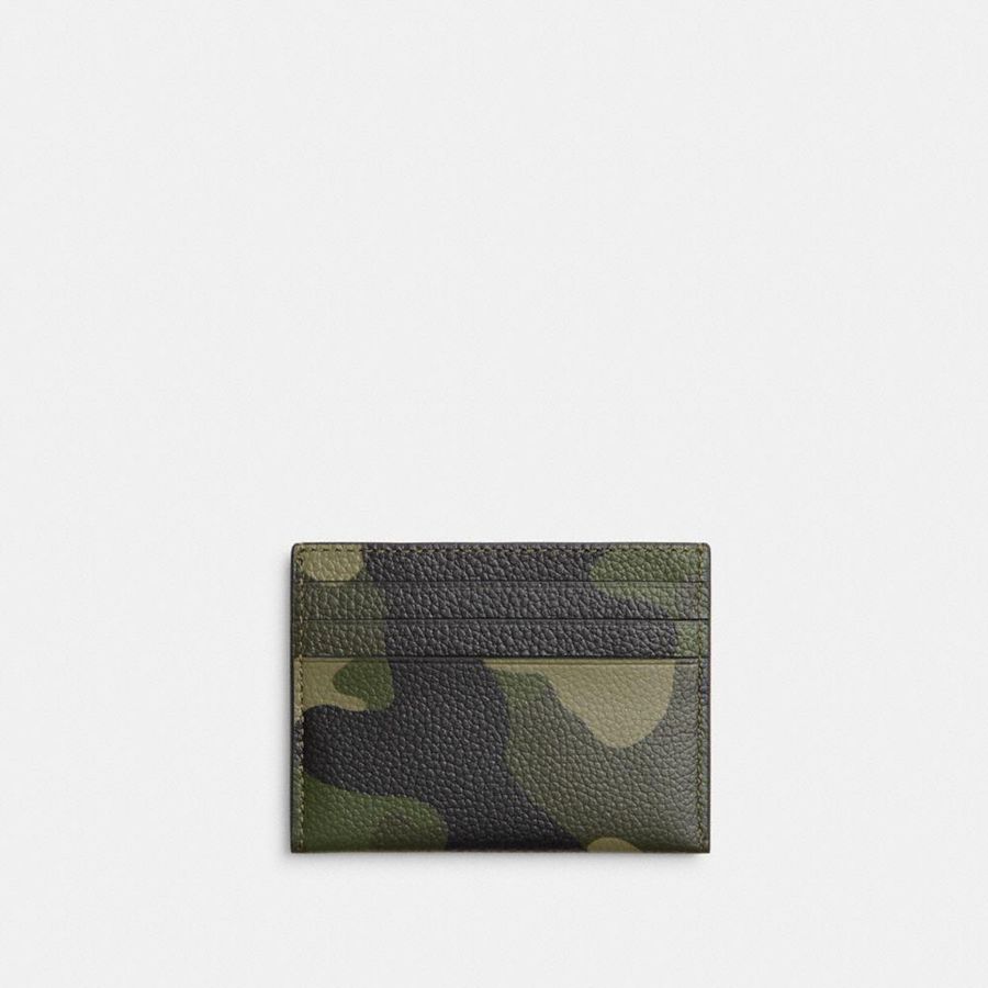 Carteira COACH Card Case In Signature Canvas Masculino Cinzentas | 90257BNYX