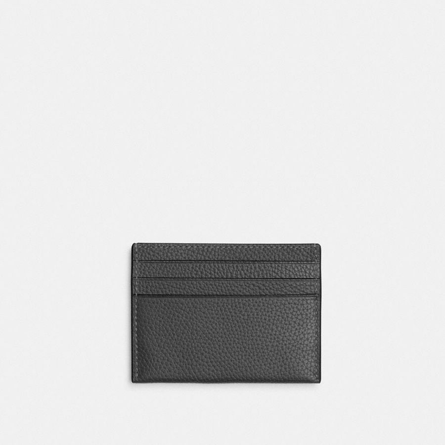 Carteira COACH Card Case In Signature Canvas Masculino Cinzentas | 90257BNYX