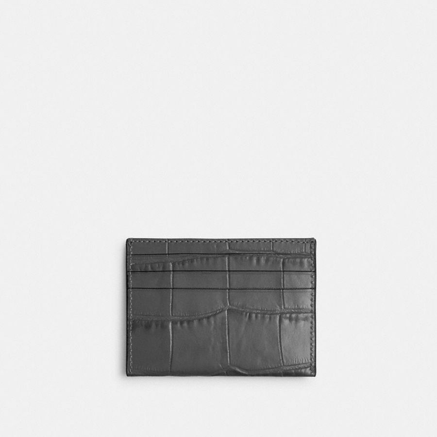 Carteira COACH Card Case Masculino Cinzentas | 85309HFPB