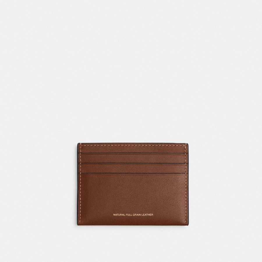 Carteira COACH Card Case Masculino Marrom | 89524KVTG
