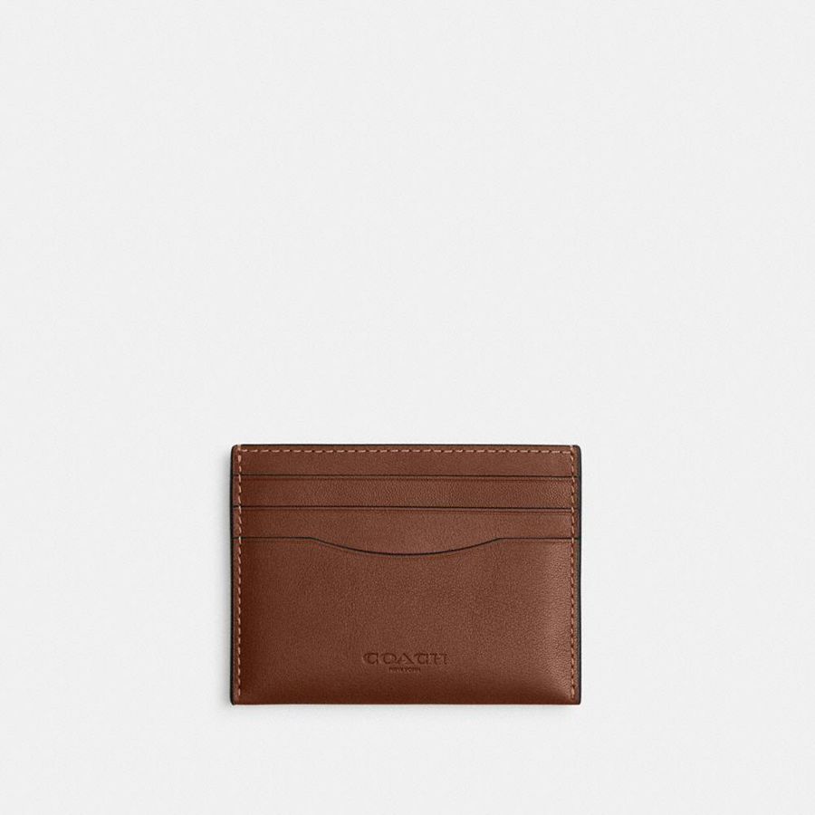 Carteira COACH Card Case Masculino Marrom | 89524KVTG