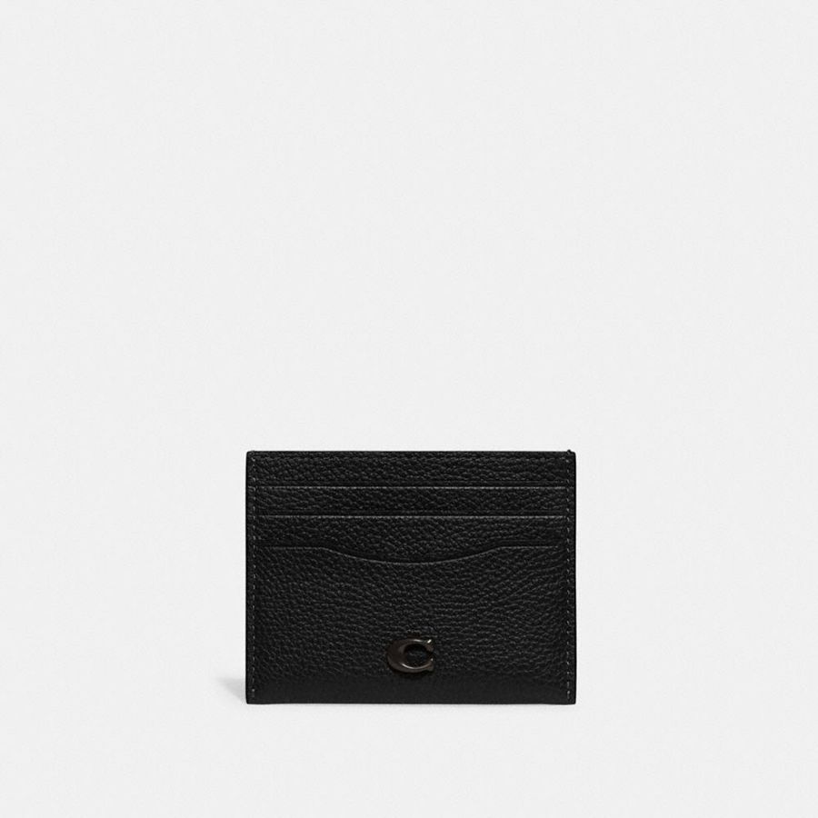 Carteira COACH Card Case Masculino Pretas | 51209RTNM