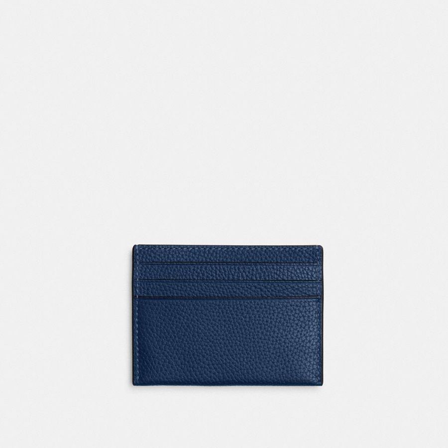 Carteira COACH Card Case With Coach Graphic Masculino Azuis | 36125ZWHG