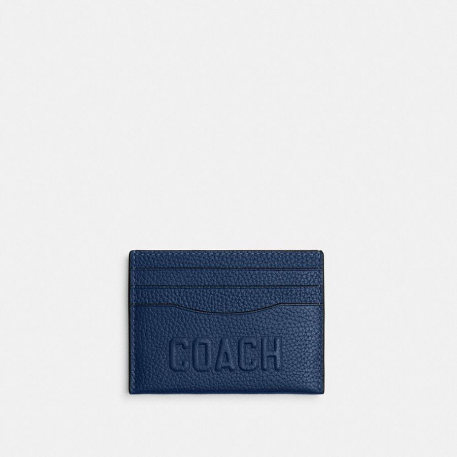 Carteira COACH Card Case With Coach Graphic Masculino Azuis | 36125ZWHG