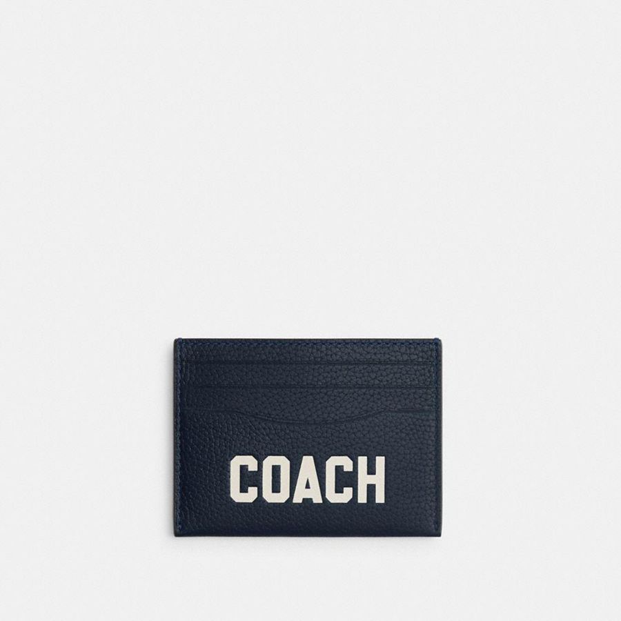 Carteira COACH Card Case With Coach Graphic Masculino Azul Marinho | 09435SMKT