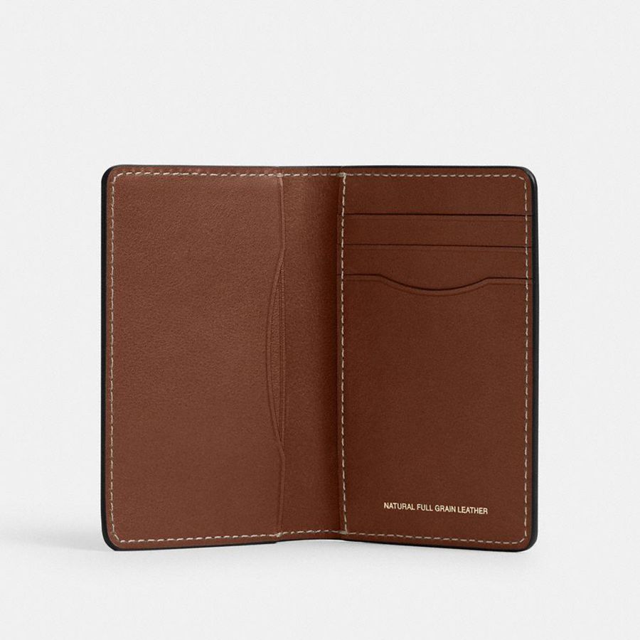 Carteira COACH Card Masculino Marrom | 07964HPUE