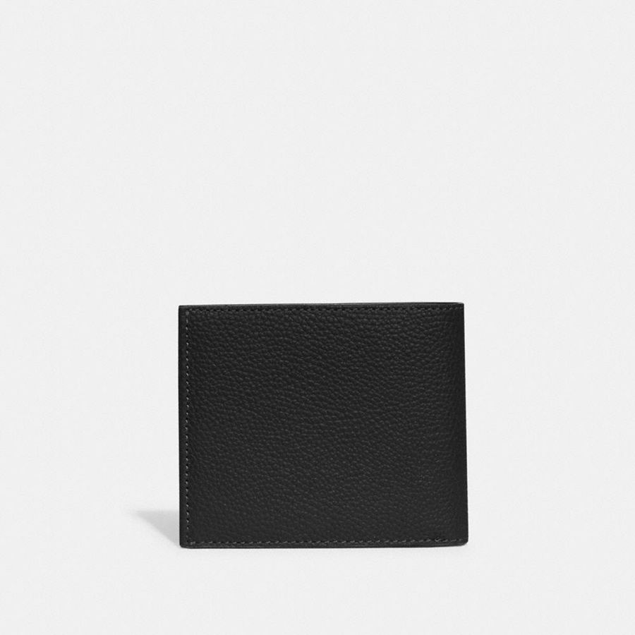 Carteira COACH Double Billfold Masculino Pretas | 68941YZTG
