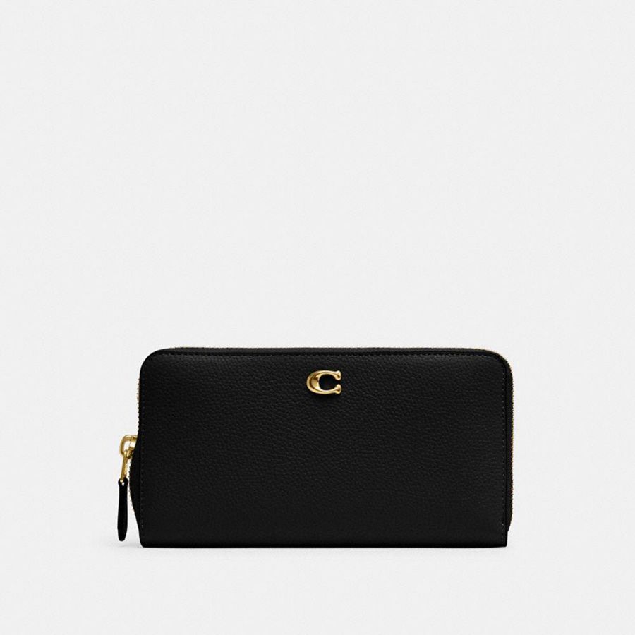 Carteira COACH Essential Accordion Zip Feminino Pretas | 18753QNVP