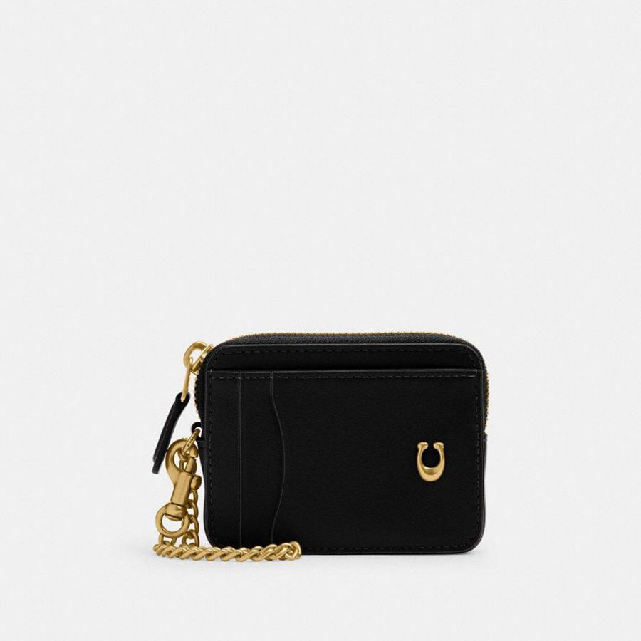 Carteira COACH Essential Chain Card Case Feminino Pretas | 68905PEJB