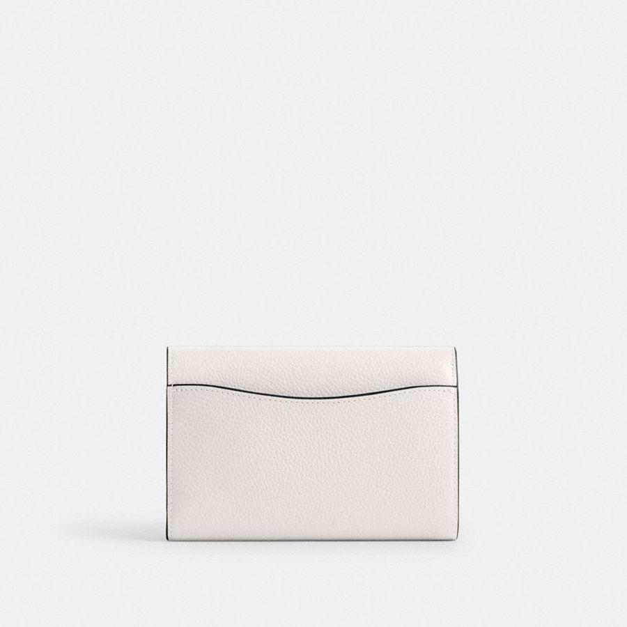 Carteira COACH Essential Medium Flap Feminino Branco | 29041YBDK