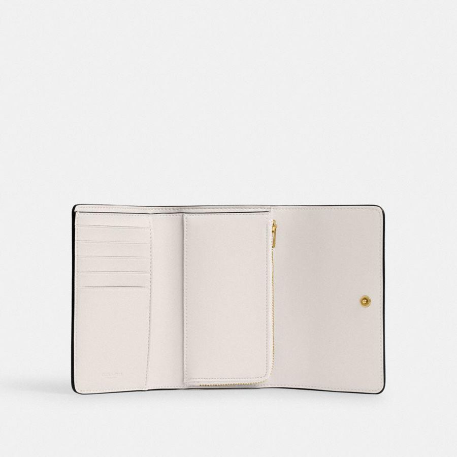 Carteira COACH Essential Medium Flap Feminino Branco | 29041YBDK
