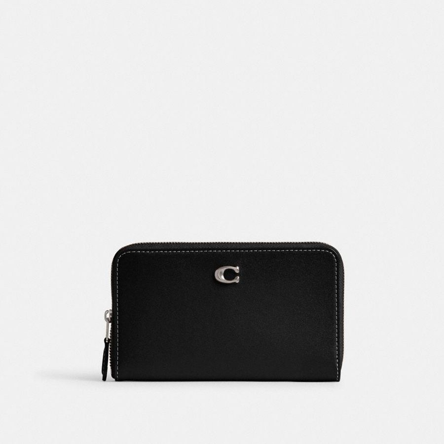 Carteira COACH Essential Medium Zip Around Feminino Pretas | 41836BKLY