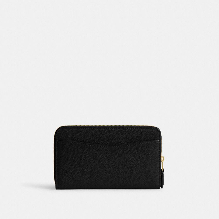 Carteira COACH Essential Medium Zip Around Feminino Pretas | 14520PMWV