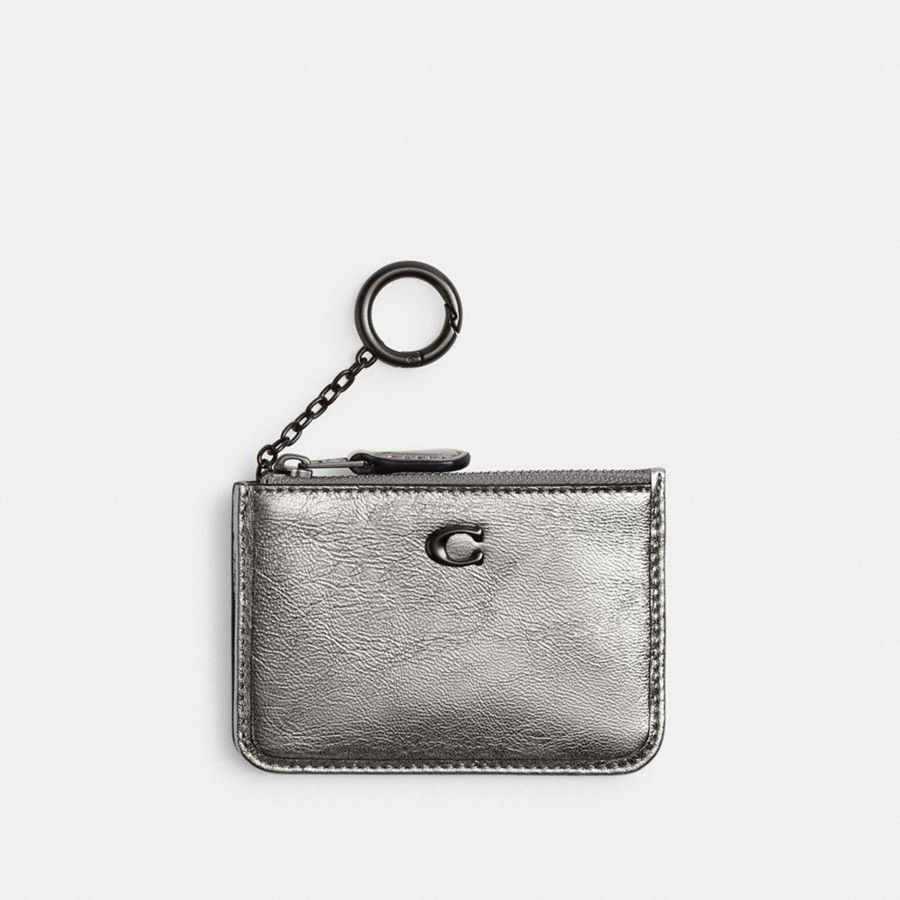 Carteira COACH Essential Mini Id Card Case Feminino Prateadas | 80341HNUE